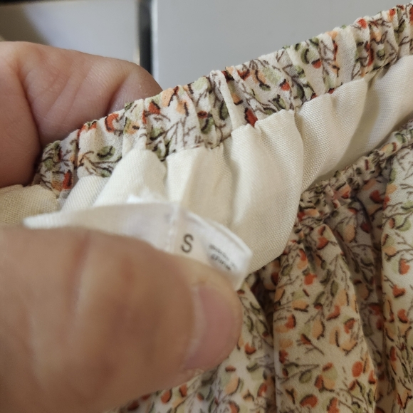 NWOT All in Favor Floral Midi Dress in Cream and Brown Sz S - Picture 6 of 9